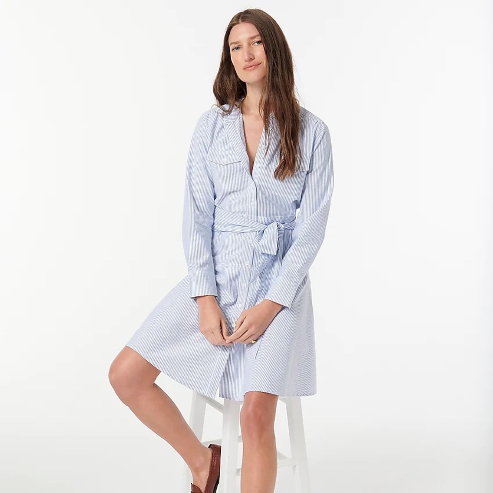 J.Crew Oxford cotton A-line shirtdress